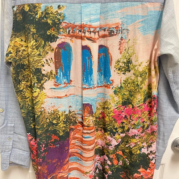 John Mark Denim Pattern Button Down - Picture 6 of 11